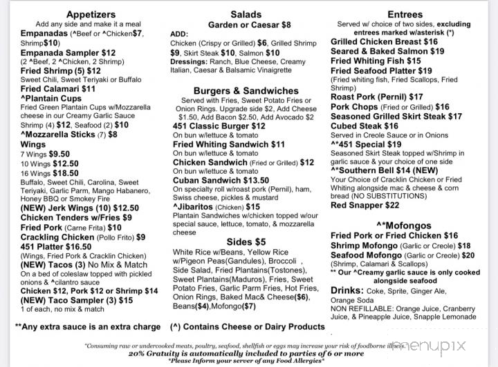 451 Lounge - Hartford, CT menu_pic