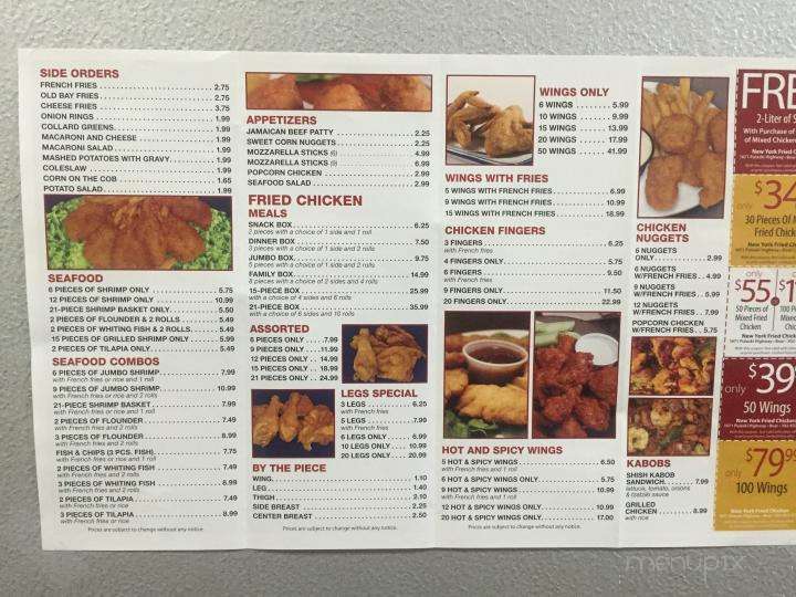 N Y Fried Chicken - Bear, DE menu_pic