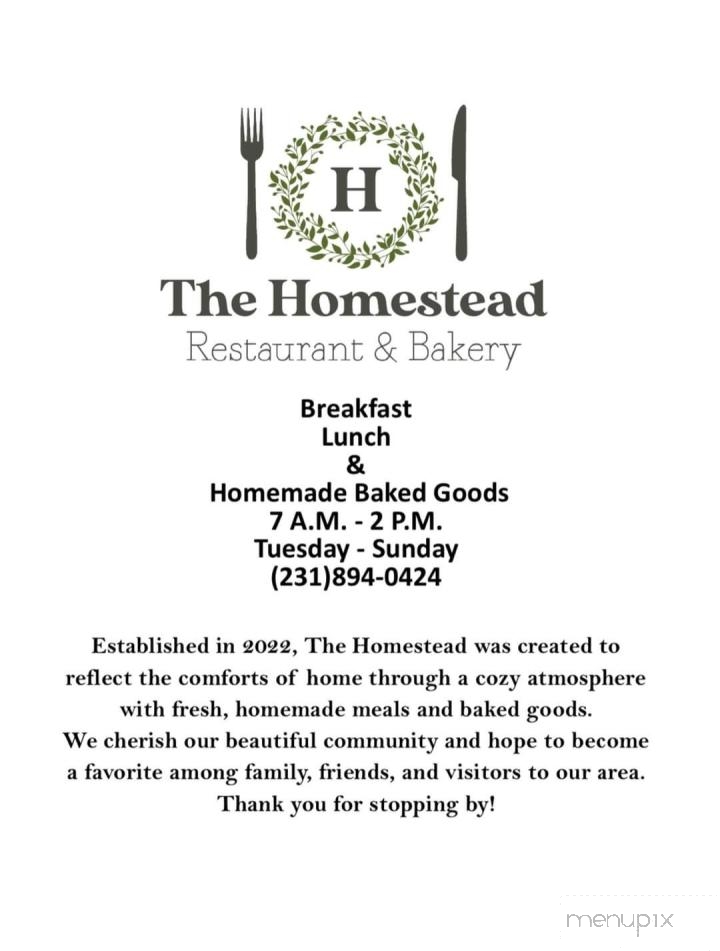 The Homestead Restaurant and Bakery - Whitehall, MI