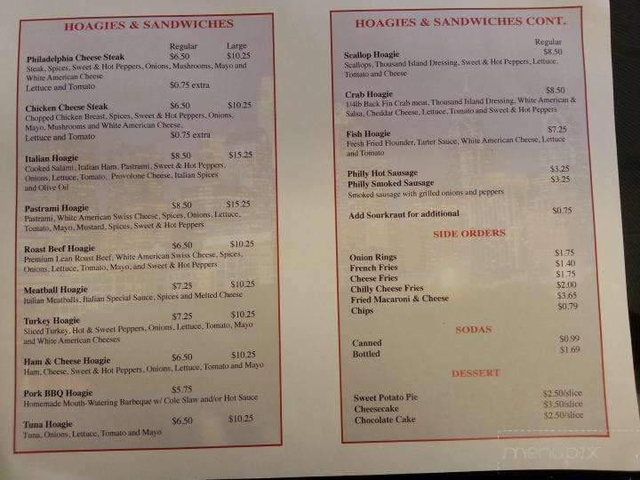 Philly Joe's - Hampton, VA menu_pic