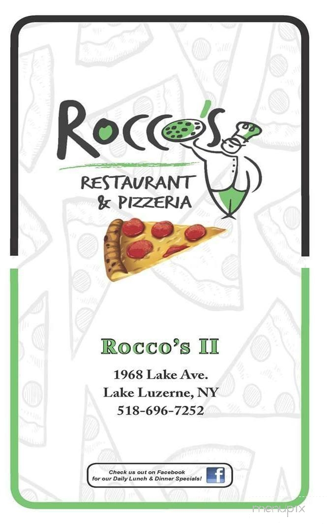 Rocco's II - Lake Luzerne, NY menu_pic