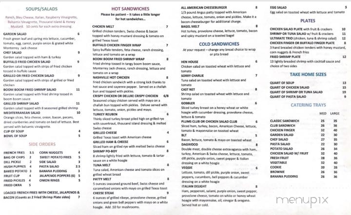 Plums Ice Cream Sandwich Shop - Richmond Hill, GA menu_pic