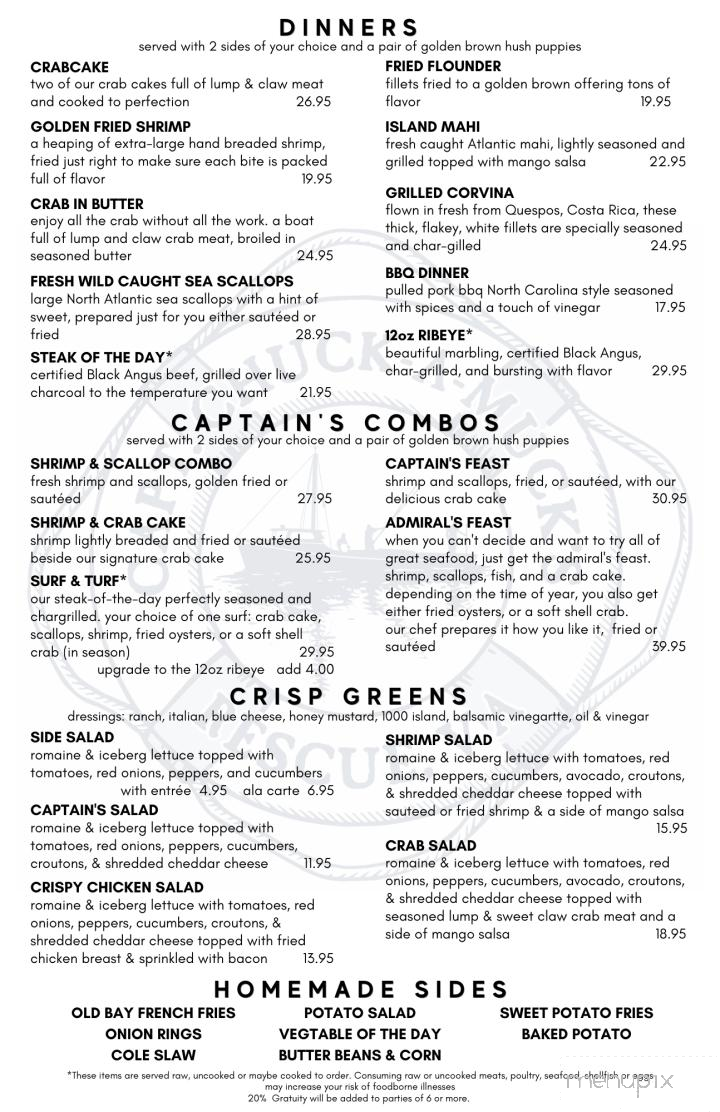 Captain Chuck A Mucks Ship - Carrollton, VA menu_pic