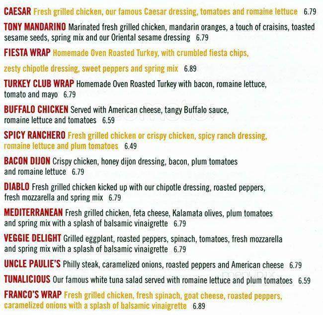 Tony Roni's Willow Grove - Willow Grove, PA menu_pic