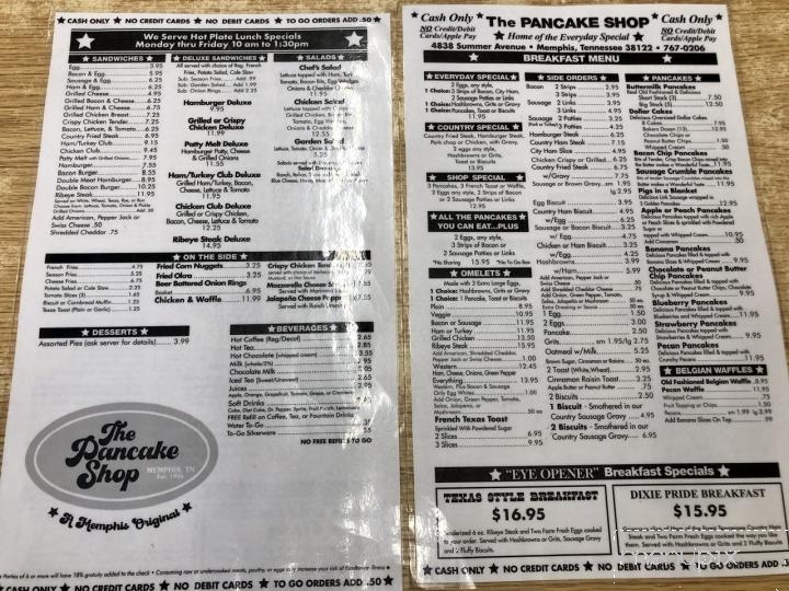 Pancake Shop - Memphis, TN menu_pic