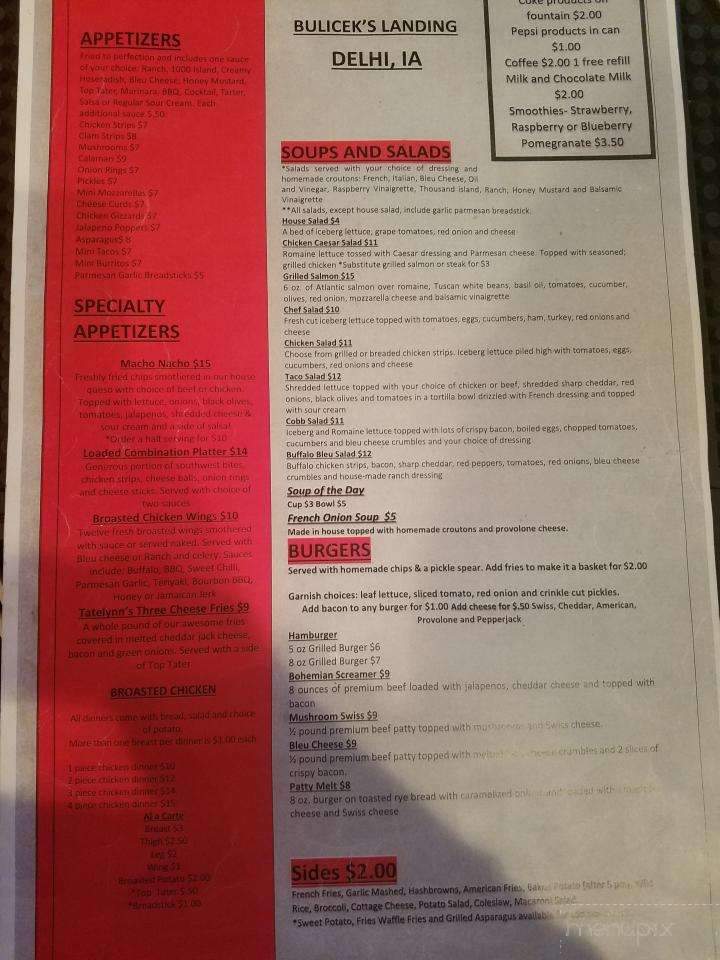 Delhi Landing - Delhi, IA menu_pic