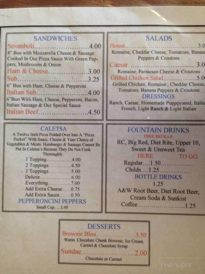 Gillio's Pizza - Shawneetown, IL menu_pic