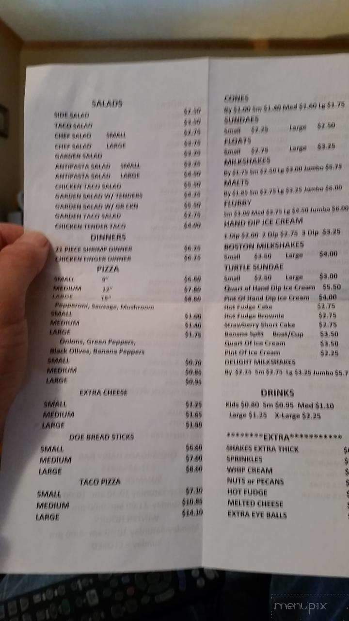 Crossroads Dairy Bar - Seaman, OH menu_pic