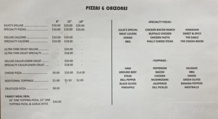 Julio's Pizza - Hokes Bluff, AL