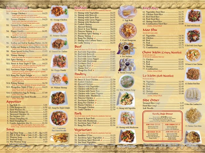 A9 Chinese Restaurant - Toledo, IA menu_pic