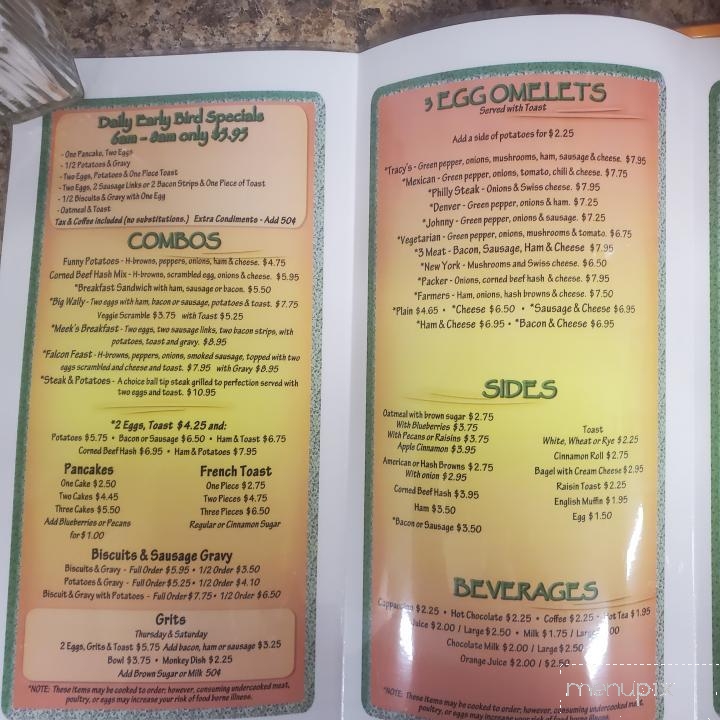 Meeks Mill Restaurant - Constantine, MI menu_pic