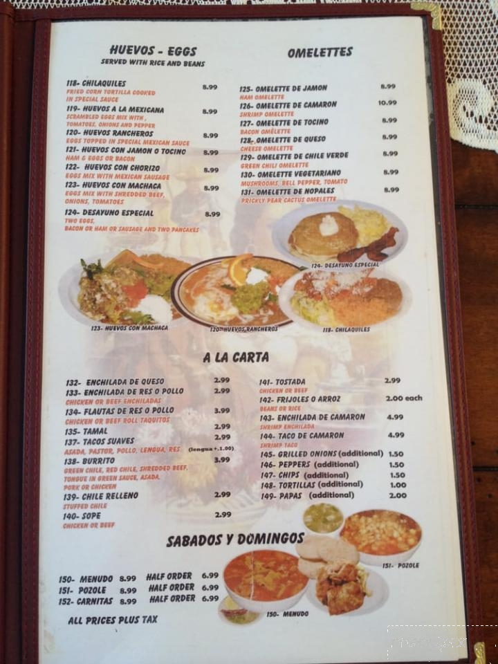Lo Mejor De Jalisco - Santa Maria, CA menu_pic