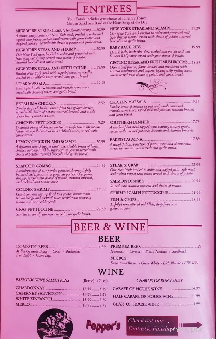 Pepper's - Fortuna, CA menu_pic