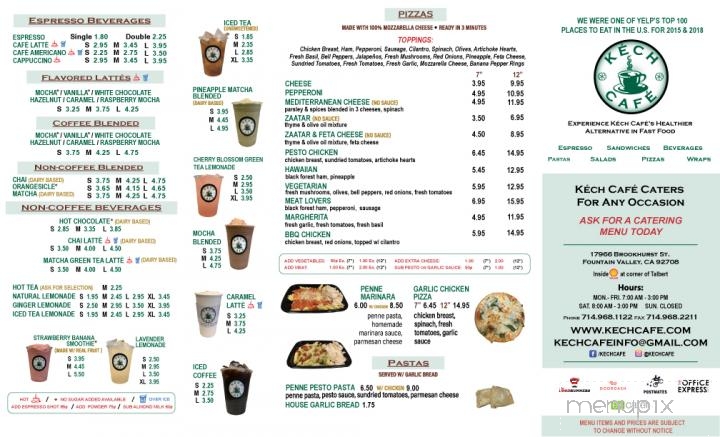 Kech Cafe - Fountain Valley, CA menu_pic