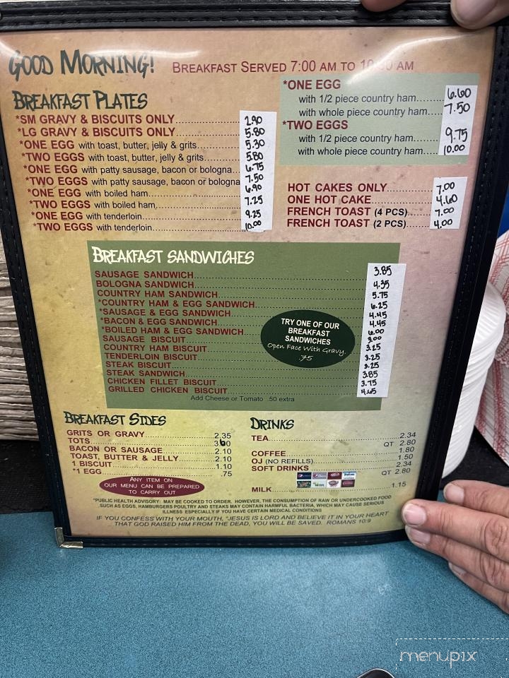 Kerley's Barbecue - Welcome, NC menu_pic