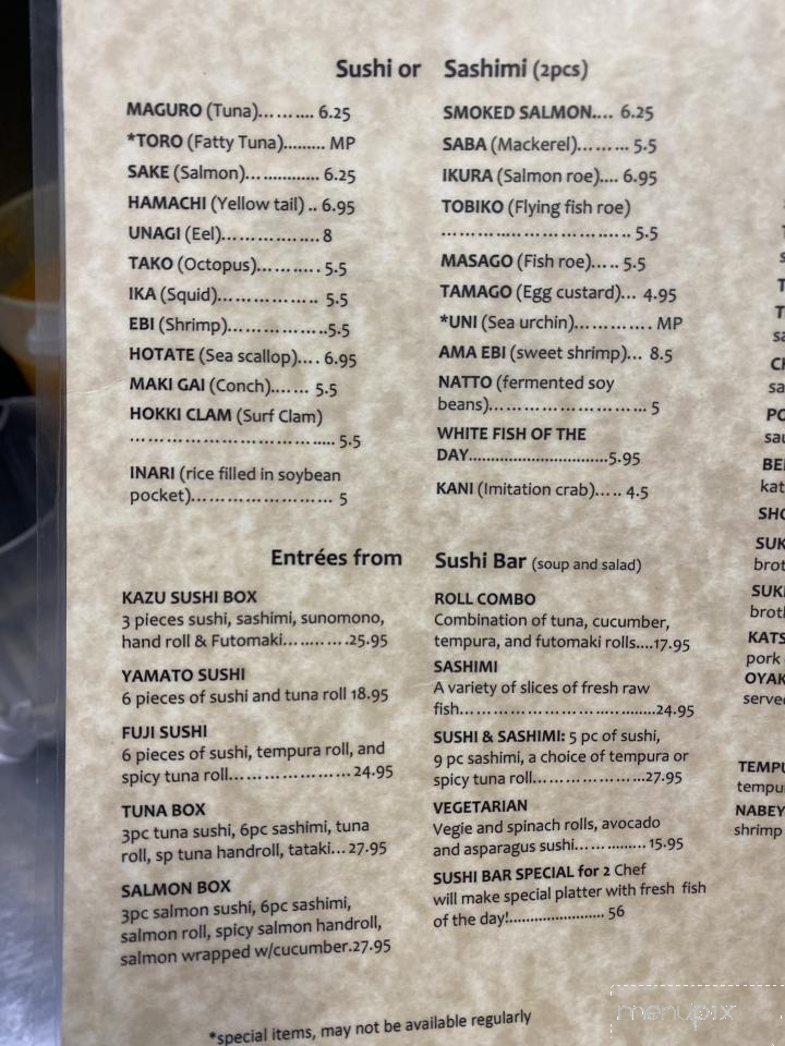 Kazu - Stuart, FL menu_pic