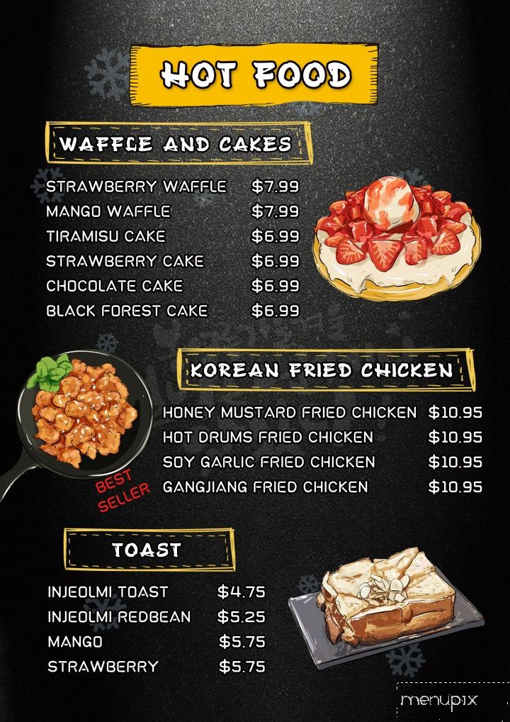 Snow Time - Toronto, ON menu_pic