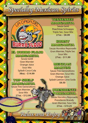 La Casa Del Burro Flojo - Knoxville, TN menu_pic