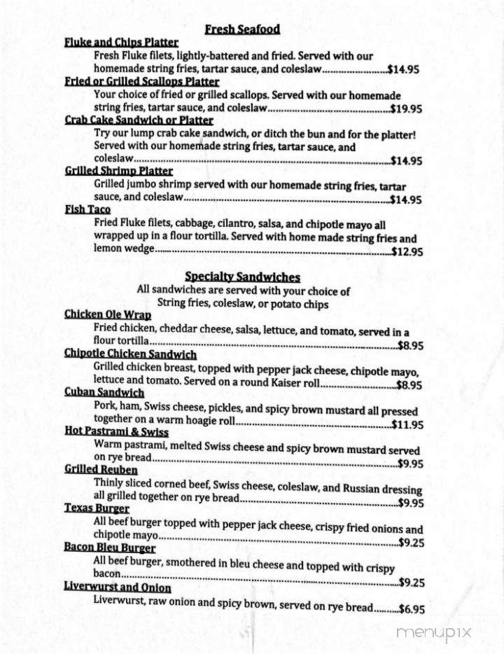 Mustache Bill's Diner - Barnegat Light, NJ menu_pic