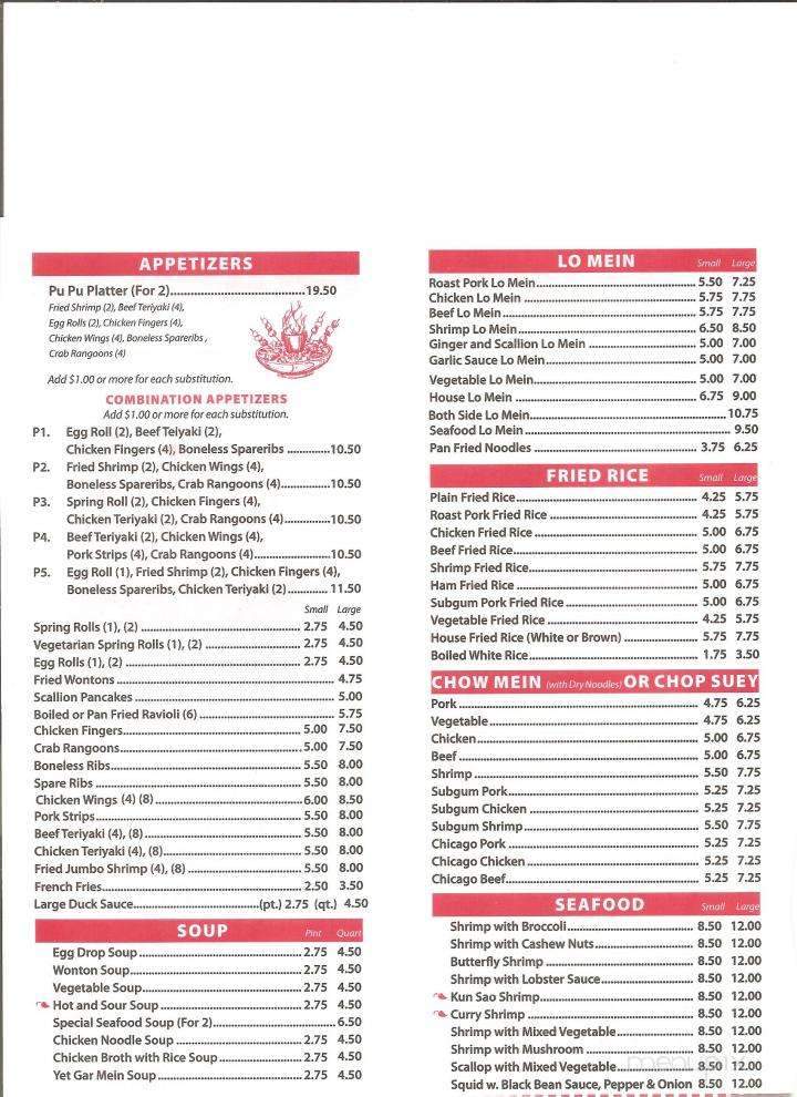Menu of Grand 38 Restaurant & Lunch in Pelham, NH 03076