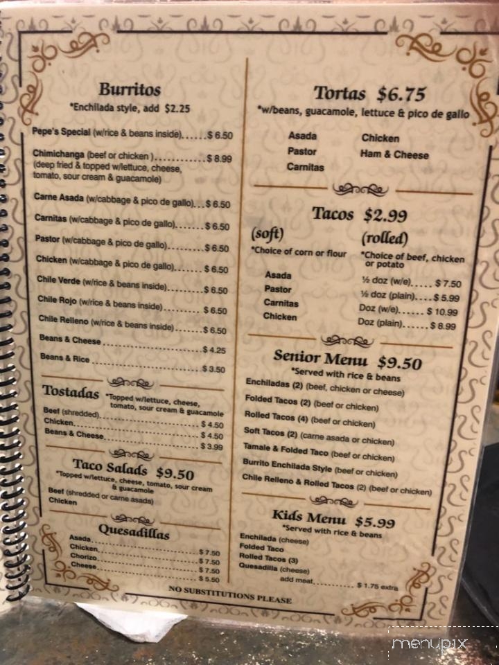 Los Manjares Restaurant - Yuma, AZ menu_pic