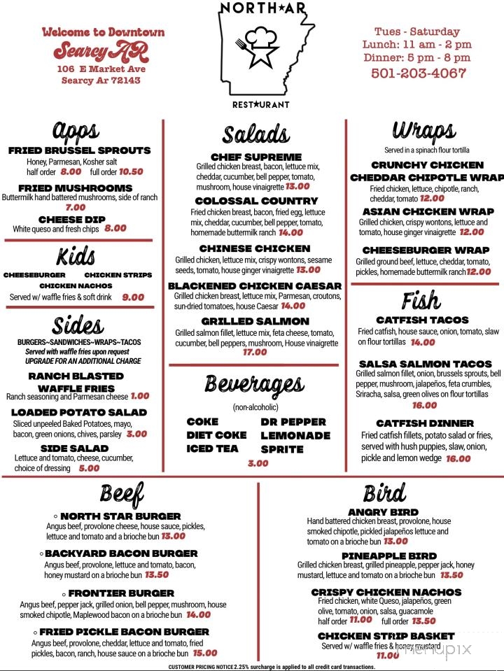 North Bar Popup - Searcy, AR menu_pic