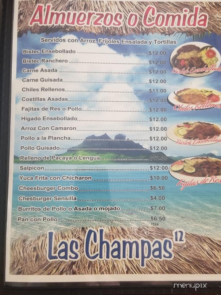 Las Champas 12 - Los Angeles, CA menu_pic