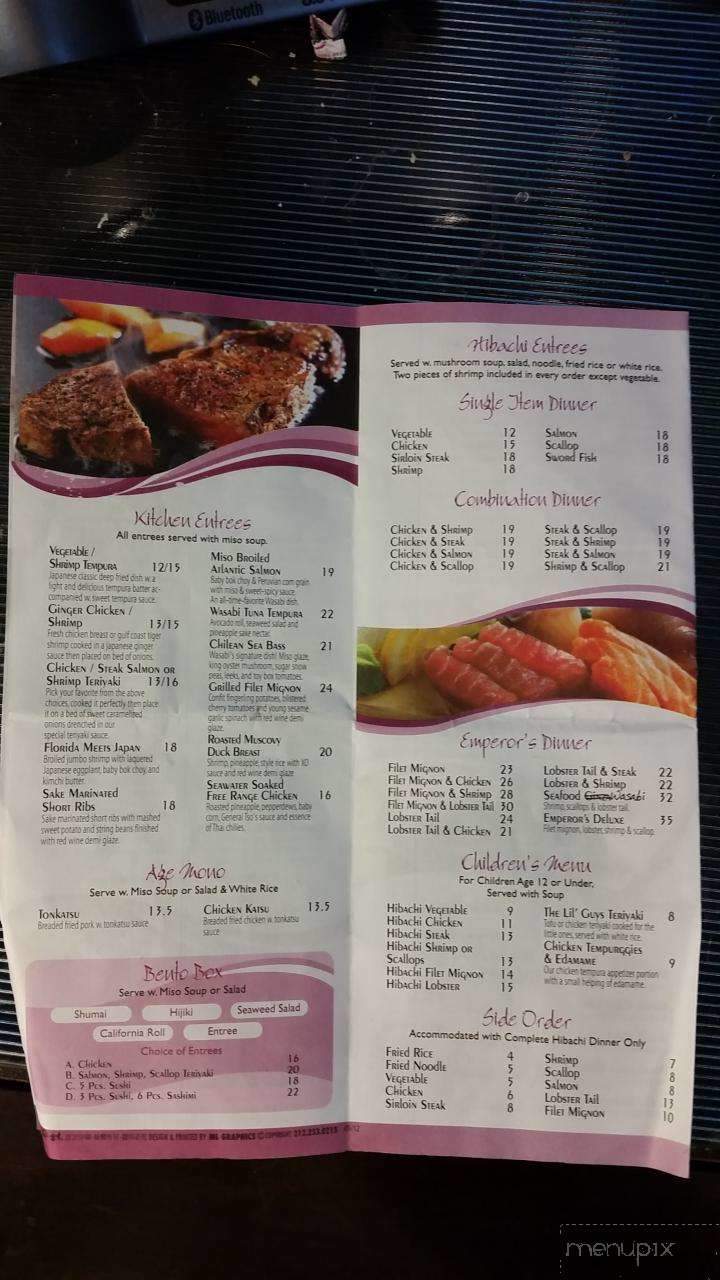 Wasabi Bistro - Boonton, NJ menu_pic