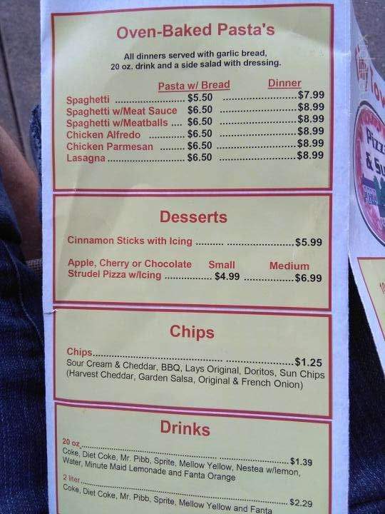 Tiny Town Pizza & Subs - Guthrie, KY menu_pic
