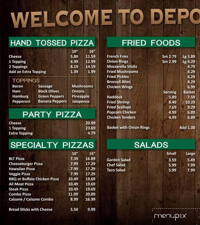 Depot Store & Pizza Shop - Unity, ME menu_pic