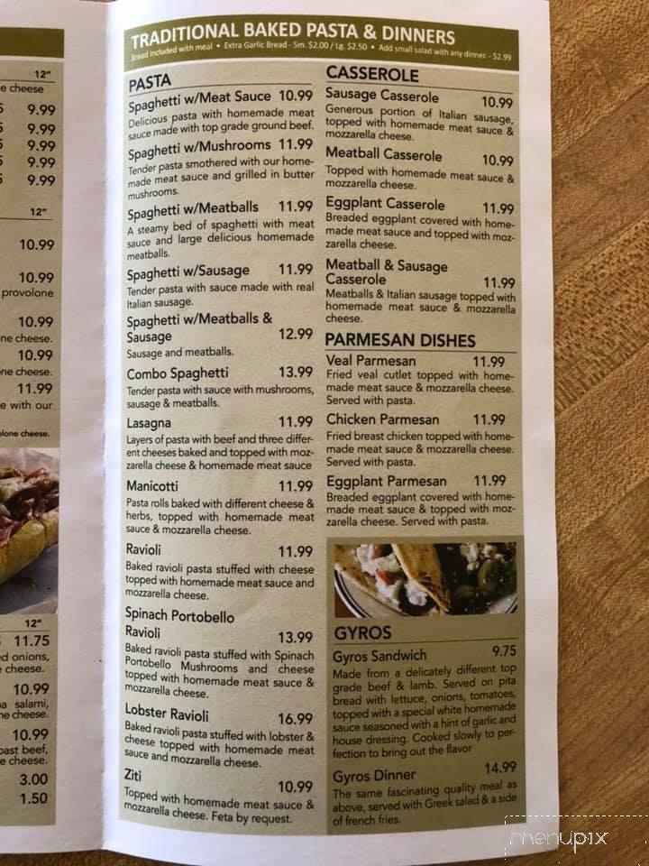 Georgio's II Famous Pizza - Shaw AFB, SC menu_pic