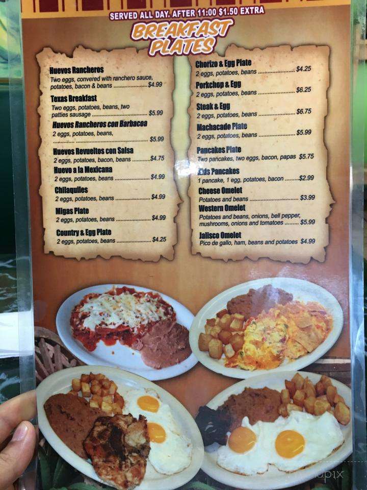 El Jalisco Lindo Grill - San Antonio, TX menu_pic