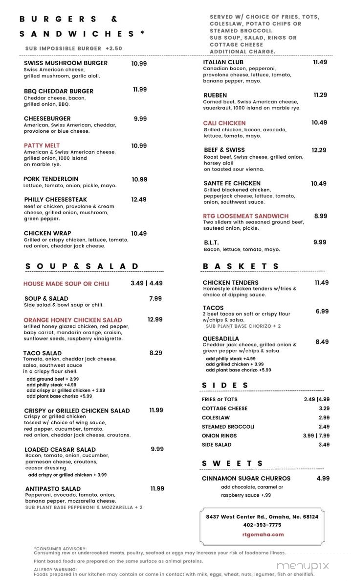Redeye Tavern - Omaha, NE menu_pic