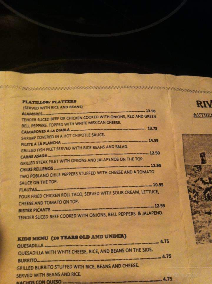 Riviera Maya - Rising Sun, MD menu_pic