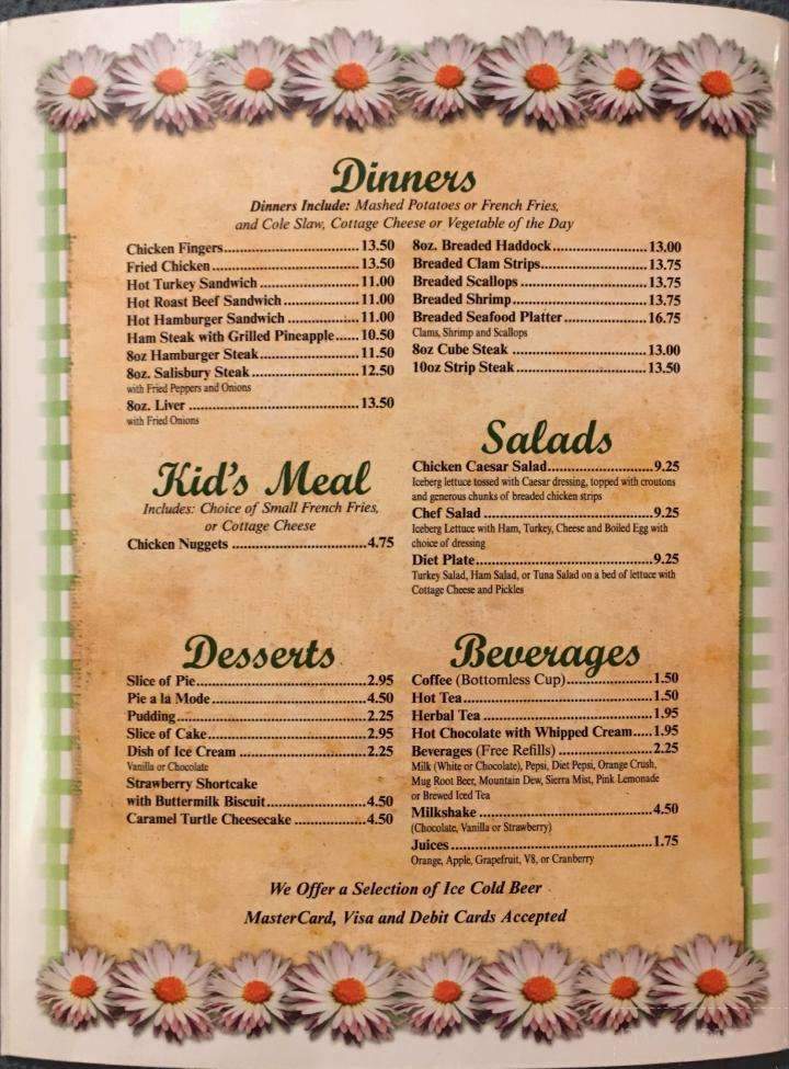 Halfway House Restaurant - Shoreham, VT menu_pic