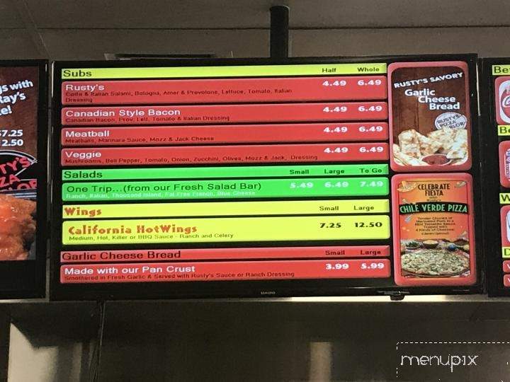 Rusty's Pizza Parlor - Santa Barbara, CA menu_pic