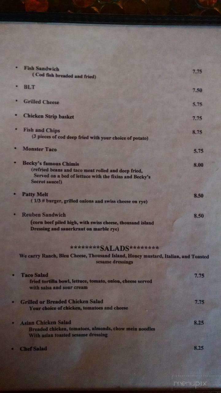 Harvest Moon Saloon - Belt, MT menu_pic