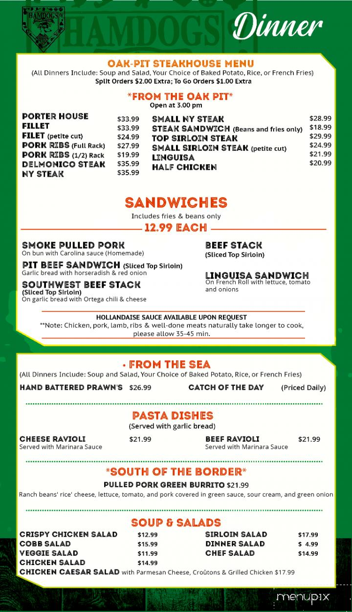 Hamdogs Bar & Eatery - Gardnerville, NV menu_pic