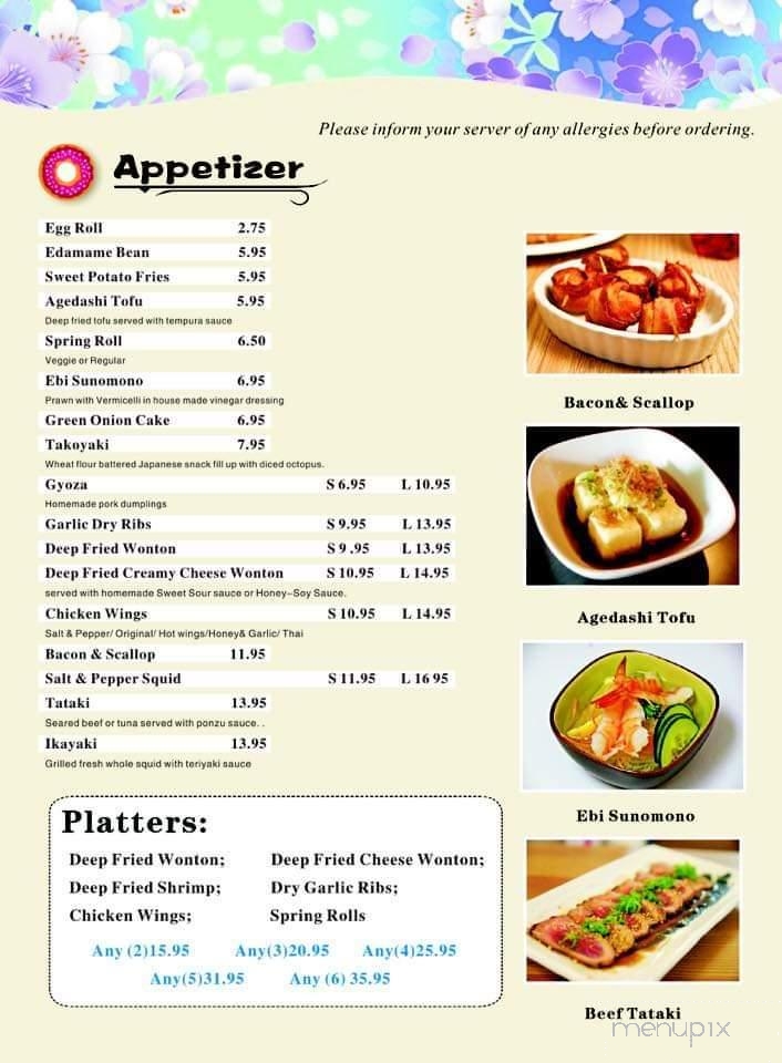 Kita North - Peace River, AB menu_pic
