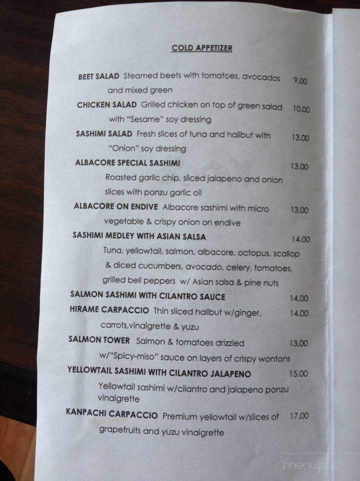 Kabosu Sushi - Toluca lake, CA menu_pic