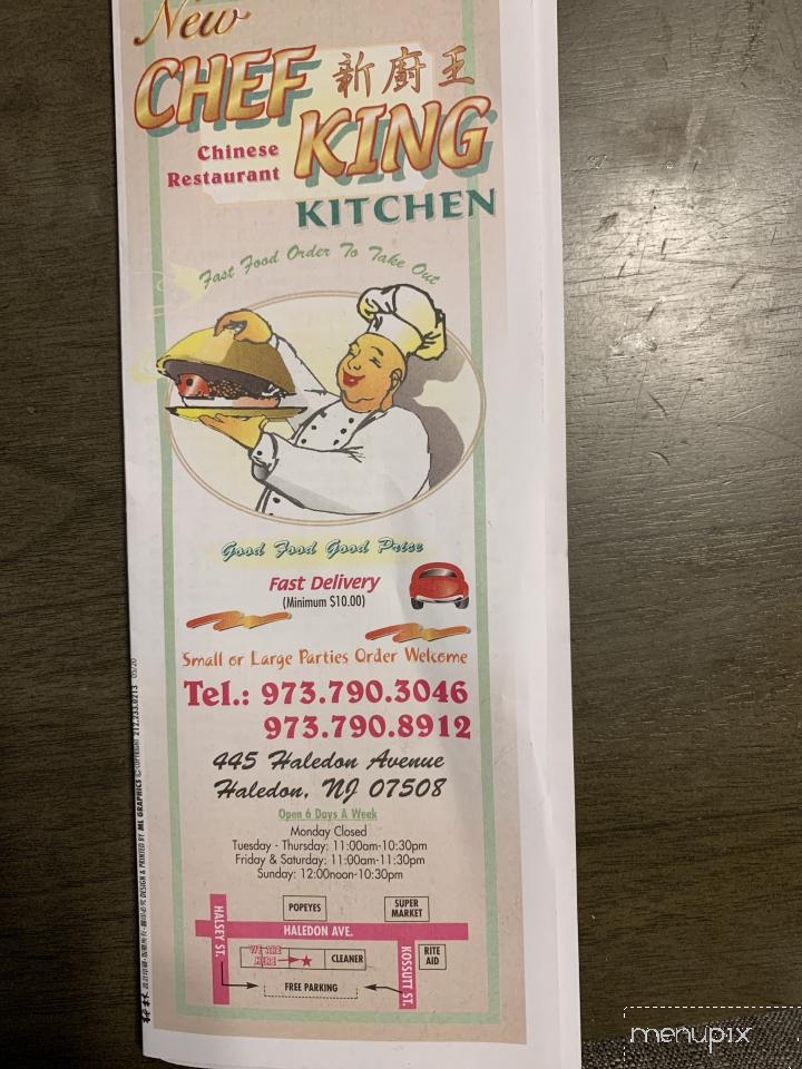 Chef King - Haledon, NJ menu_pic