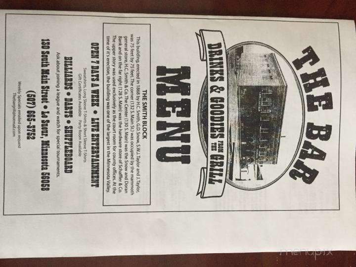 Menu of Bar in Le Sueur, MN 56058