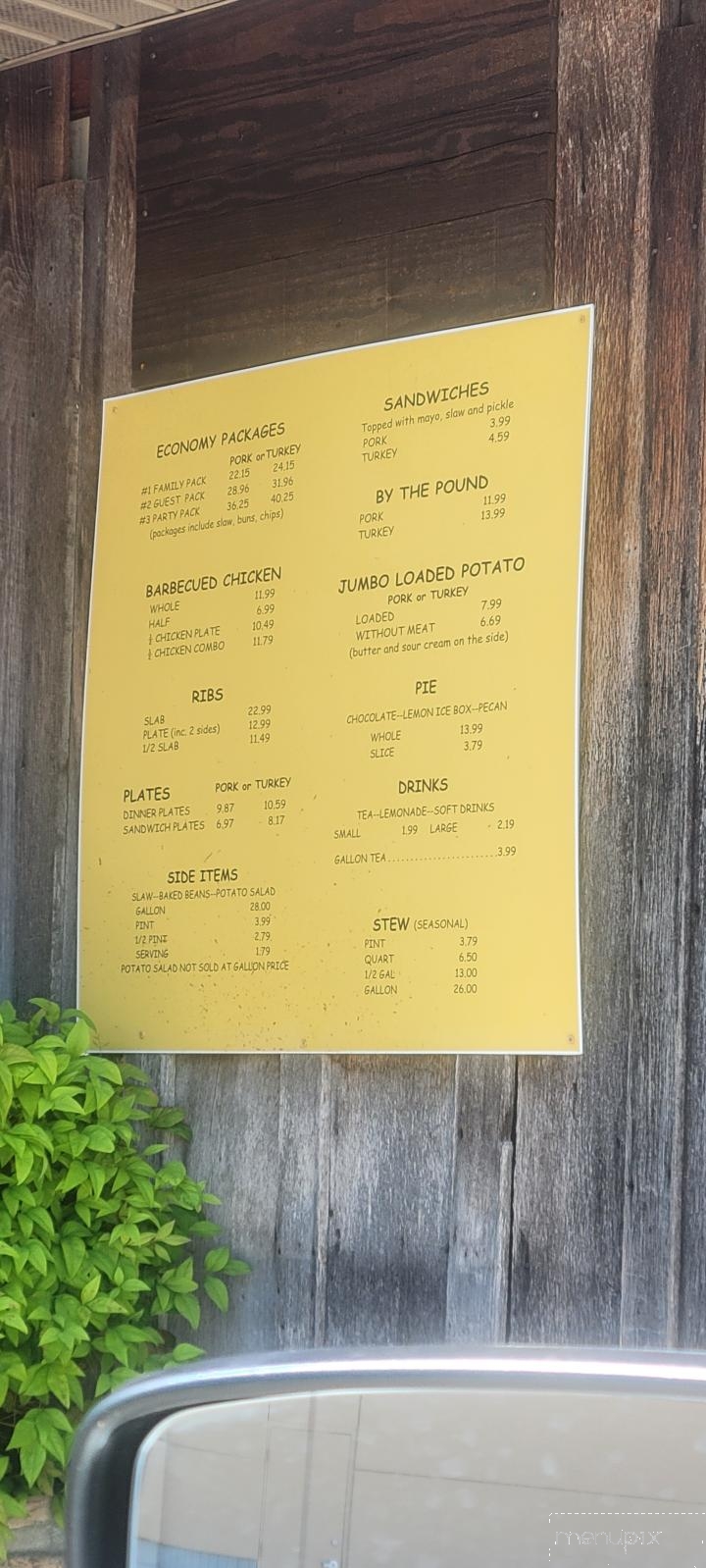 Southern Hickory Barbecue - Hartselle, AL menu_pic