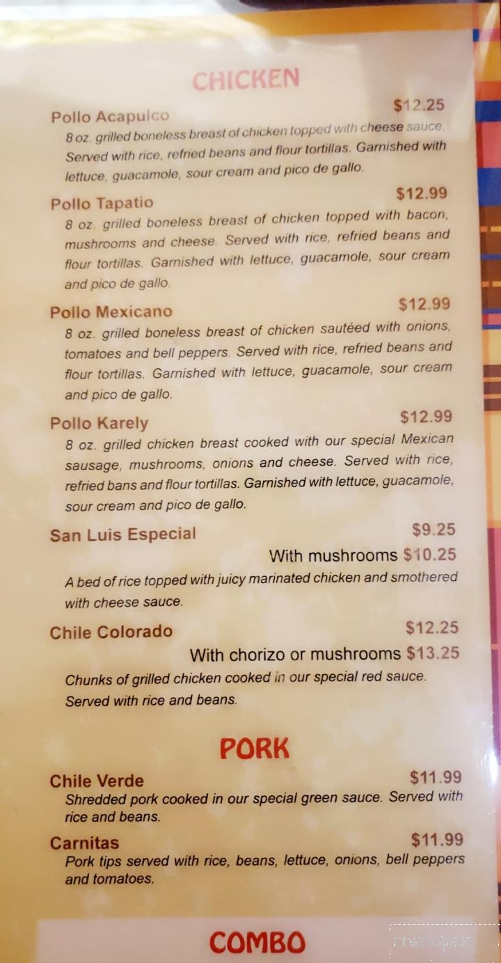 Las Brasas - Berlin, WI menu_pic