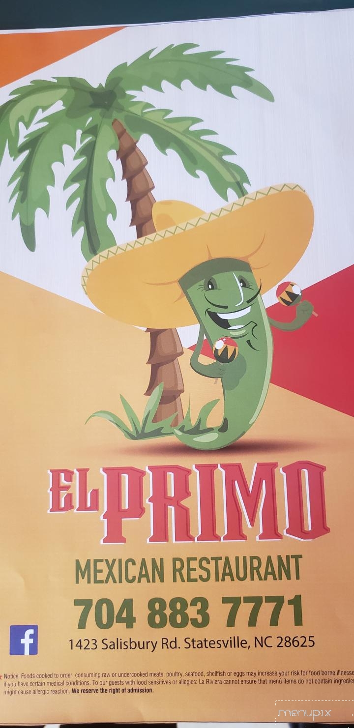 El Primo - Statesville, NC menu_pic