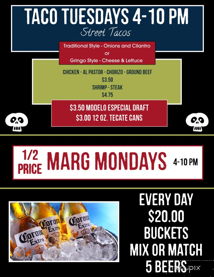 Bone Yard Cantina - Warwick, NY menu_pic