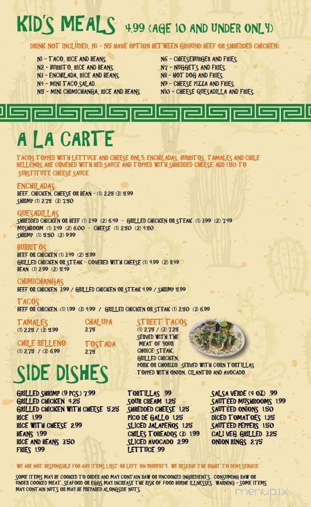 Pepe's Mexican Grill - Jamestown, KY menu_pic