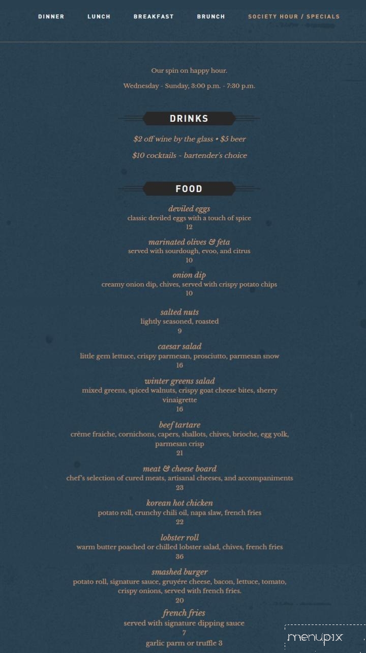 Urban Cove Society & Kitchen - New York, NY menu_pic