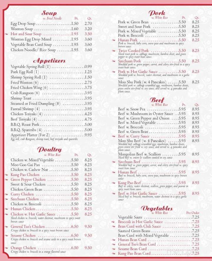 Star Wok - Greencastle, PA menu_pic