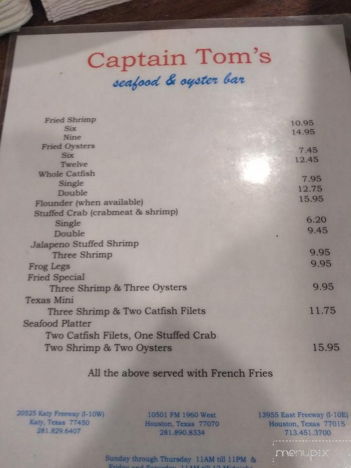 Captain Tom's Seafood & Oyster - Katy, TX